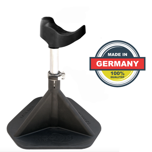 Hufbock Pferd Hoof-It Hufständer | Grün | 2-in-1 Pfosten- & Wiegen-Design | Für Hufpfleger Kevin Bacon